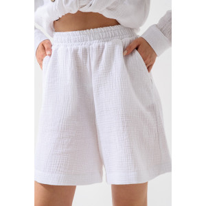 Шорты женские "Муслин" 2342-Мус муслин (последний размер) белый 48