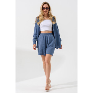 Шорты женские "Муслин" 2342-Мус муслин (последний размер) индиго 54