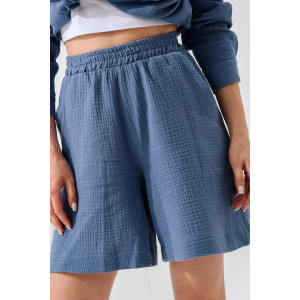 Шорты женские "Муслин" 2342-Мус муслин (последний размер) индиго 54