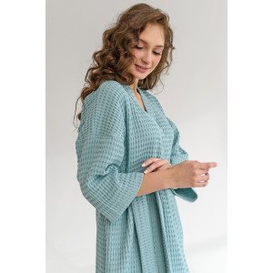 Халат женский "Кимоно" 2159-Ваф вафельное полотно (последний размер) мятный 50,52