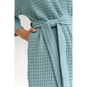 Халат женский "Кимоно" 2159-Ваф вафельное полотно (последний размер) мятный 50,52