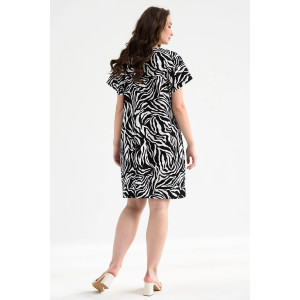 Халат женский "Энимал" 2206-К трикотаж (последний размер) черный 48,56