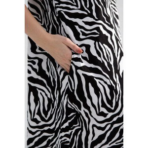 Халат женский "Энимал" 2206-К трикотаж (последний размер) черный 48,56