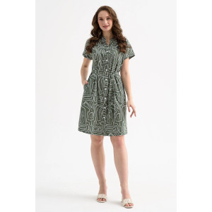 Халат женский "Фантазия" 2205-К трикотаж (последний размер) зеленый 50,58