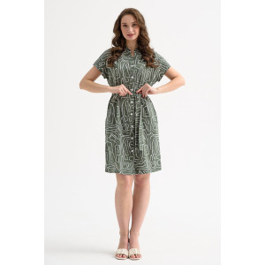 Халат женский "Фантазия" 2205-К трикотаж (последний размер) зеленый 50,58