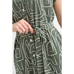 Халат женский "Фантазия" 2205-К трикотаж (последний размер) зеленый 50,58