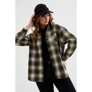 Рубашка женская 2288-Ф "Имидж" фланель (последний размер) хаки 54