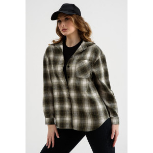 Рубашка женская 2288-Ф "Имидж" фланель (последний размер) хаки 54