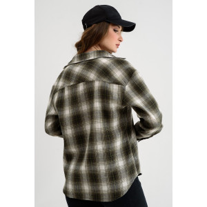 Рубашка женская 2288-Ф "Имидж" фланель (последний размер) хаки 54