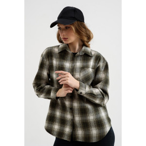 Рубашка женская 2288-Ф "Имидж" фланель (последний размер) хаки 54