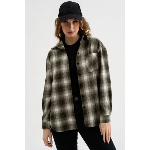 Рубашка женская 2288-Ф "Имидж" фланель (последний размер) хаки 54