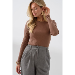 Лонгслив женский 2382-Каш "Кашкорсе" кашкорсе (последний размер) коричневый 46,48