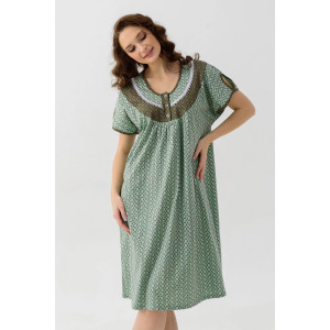 Сорочка женская "Цветочек" 16-К трикотаж (последний размер) зеленый 50