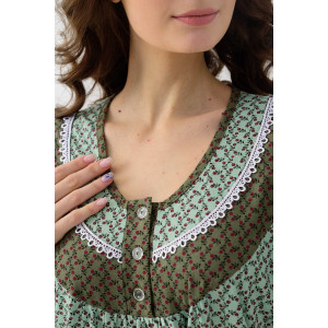 Сорочка женская "Цветочек" 16-К трикотаж (последний размер) зеленый 50