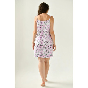 Сорочка женская "Яблоневый цвет" (бретель) 2180-К трикотаж (последний размер) розовый 52