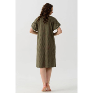 Сорочка женская "Цветочек" 16-К трикотаж (последний размер) темно-зеленый 54