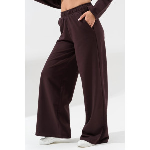 Костюм двойка женский 2370-Фут "Палаццо" футер (последний размер) шоколадный 50,52,56