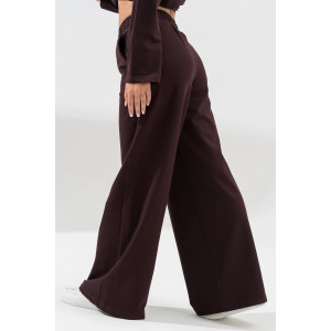 Костюм двойка женский 2370-Фут "Палаццо" футер (последний размер) шоколадный 50,52,56