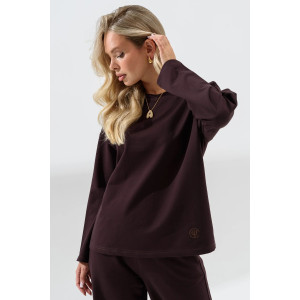 Костюм двойка женский 2370-Фут "Палаццо" футер (последний размер) шоколадный 50,52,56