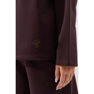 Костюм двойка женский 2370-Фут "Палаццо" футер (последний размер) шоколадный 50,52,56