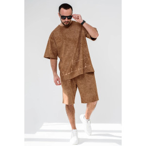 Костюм двойка мужской "Винтаж" 2327-К трикотаж (последний размер) коричневый 56