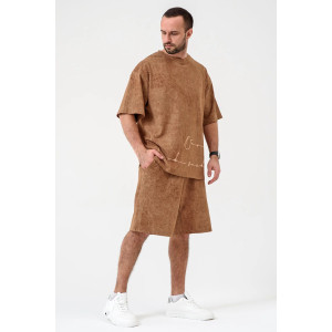 Костюм двойка мужской "Винтаж" 2327-К трикотаж (последний размер) коричневый 56