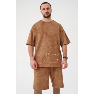 Костюм двойка мужской "Винтаж" 2327-К трикотаж (последний размер) коричневый 56