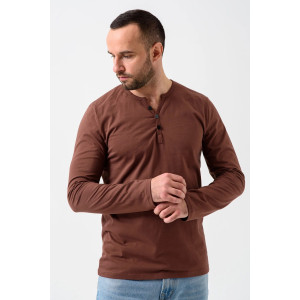 Лонгслив мужской 2292-К "Горец" кулирка (последний размер) коричневый 54