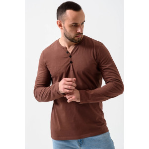 Лонгслив мужской 2292-К "Горец" кулирка (последний размер) коричневый 54
