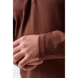 Лонгслив мужской 2292-К "Горец" кулирка (последний размер) коричневый 54