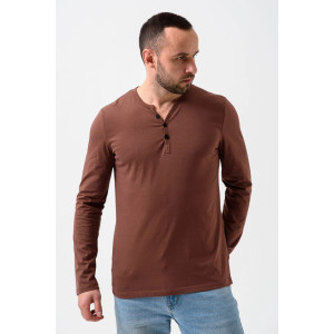 Лонгслив мужской 2292-К "Горец" кулирка (последний размер) коричневый 54