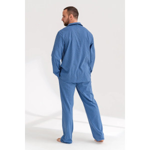 Пижама мужская "Мистер Твистер" 2155-К трикотаж (последний размер) индиго 48,54