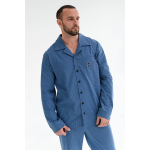 Пижама мужская "Мистер Твистер" 2155-К трикотаж (последний размер) индиго 48,54