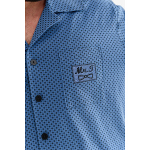 Пижама мужская "Мистер Твистер" 2155-К трикотаж (последний размер) индиго 48,54