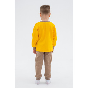 Пижама детская "Ким" 10119 интерлок (последний размер) шафран-бежевый 128