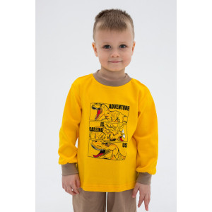 Пижама детская "Ким" 10119 интерлок (последний размер) шафран-бежевый 128