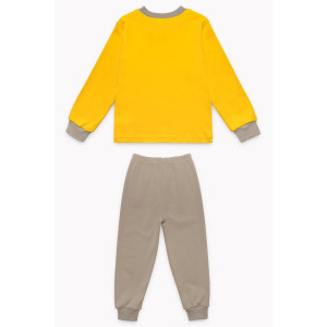 Пижама детская "Ким" 10119 интерлок (последний размер) шафран-бежевый 128