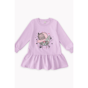 Платье детское "Дерис" 20785 футер 2-х нитка петля (последний размер) сиреневый 110,116