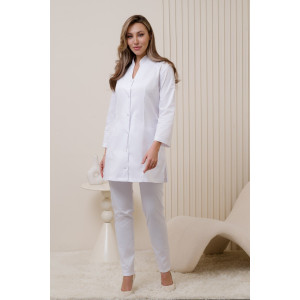Медицинский костюм женский М-121-0 элит-145 стрейч (последний размер) белый 50