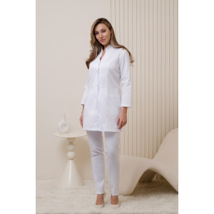 Медицинский костюм женский М-121-0 элит-145 стрейч (последний размер) белый 50