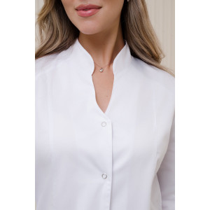 Медицинский костюм женский М-121-0 элит-145 стрейч (последний размер) белый 50