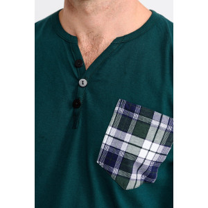 Пижама мужская "Горец" 1097-К кулирка (последний размер) зеленый 48,56