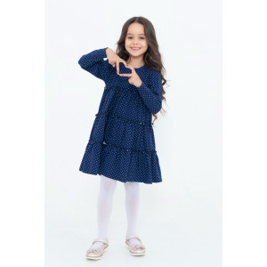 Платье детское "Дженна" трикотаж (последний размер) синий 104-110