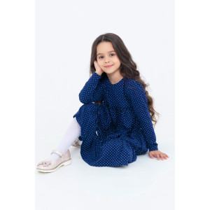 Платье детское "Дженна" трикотаж (последний размер) синий 104-110