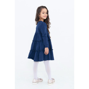 Платье детское "Дженна" трикотаж (последний размер) синий 104-110