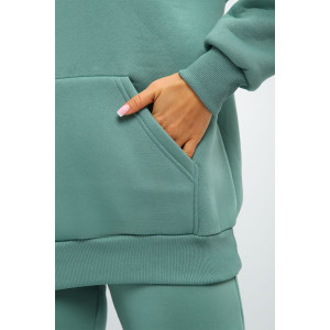 Костюм двойка женский С/15014 футер 3-х нитка с начесом пенье (р-ры: 46-56) олива