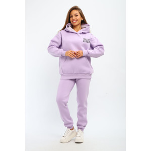 Костюм двойка женский С/15014 футер 3-х нитка с начесом пенье (р-ры: 46-56) лиловый