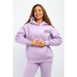 Костюм двойка женский С/15014 футер 3-х нитка с начесом пенье (р-ры: 46-56) лиловый