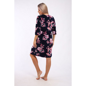 Халат женский "Валя" велюр (р-ры: 48-58) сакура Халат женский "Валя" велюр (р-ры: 48-58) сакура