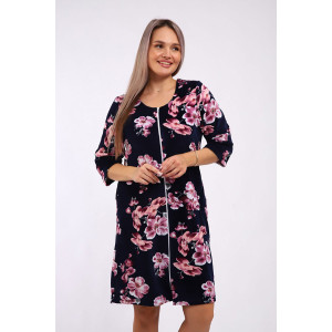 Халат женский "Валя" велюр (р-ры: 48-58) сакура Халат женский "Валя" велюр (р-ры: 48-58) сакура